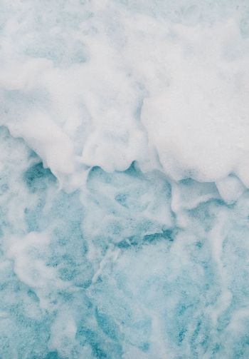 Norway, blue water, foam, sea Wallpaper 1640x2360