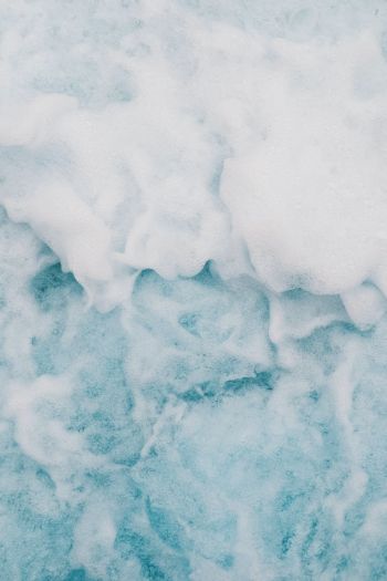 Norway, blue water, foam, sea Wallpaper 640x960