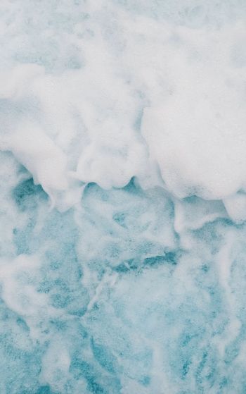Norway, blue water, foam, sea Wallpaper 1752x2800