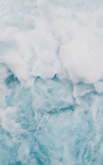 Norway, blue water, foam, sea Wallpaper 800x1280