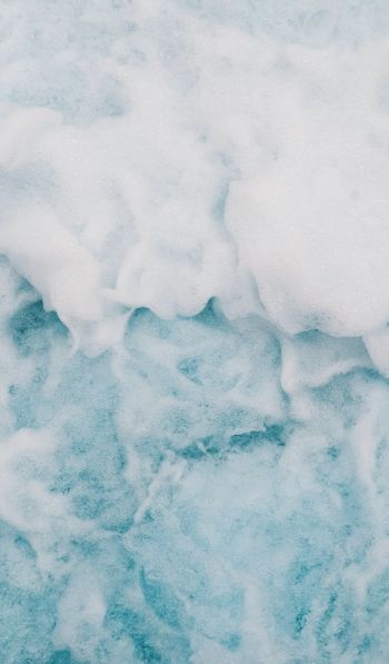 Norway, blue water, foam, sea Wallpaper 600x1024