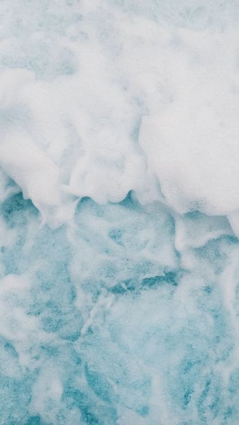 Norway, blue water, foam, sea Wallpaper 640x1136