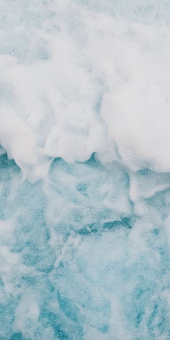 Norway, blue water, foam, sea Wallpaper 720x1440