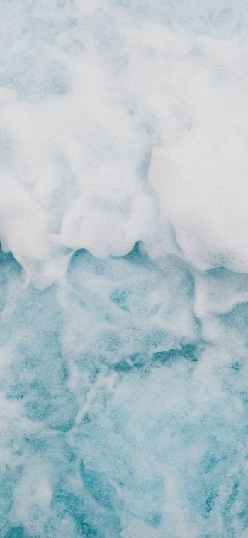 Norway, blue water, foam, sea Wallpaper 1080x2340