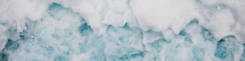 Norway, blue water, foam, sea Wallpaper 1590x400