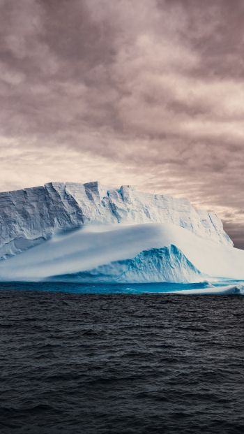 Обои 640x1136 Антарктида, лед, айсберг
