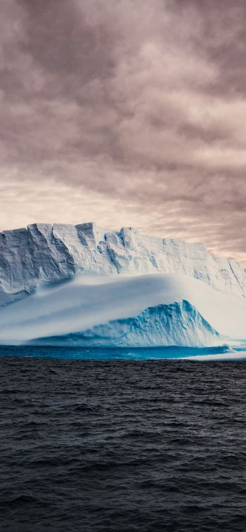 Обои 1242x2688 Антарктида, лед, айсберг