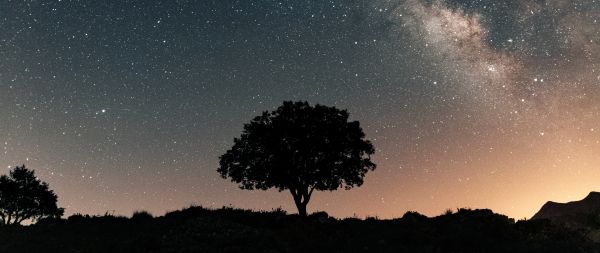 Spain, astro, milky way Wallpaper 2560x1080