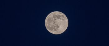 full moon, night, sky Wallpaper 2560x1080