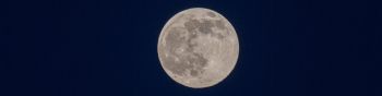 full moon, night, sky Wallpaper 1590x400