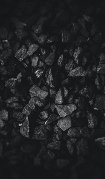 coal, black and white, black wallpaper Wallpaper 600x1024