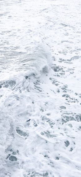 sea foam, sea, white wallpaper Wallpaper 1080x2340