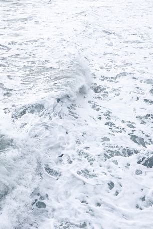 sea foam, sea, white wallpaper Wallpaper 640x960