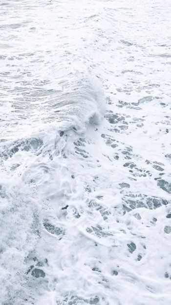 sea foam, sea, white wallpaper Wallpaper 1080x1920