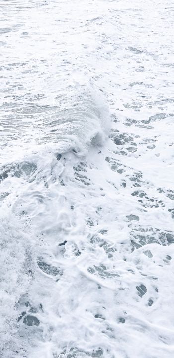 sea foam, sea, white wallpaper Wallpaper 1080x2220