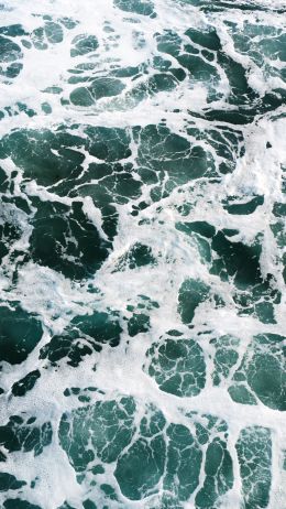 sea foam, sea Wallpaper 1440x2560