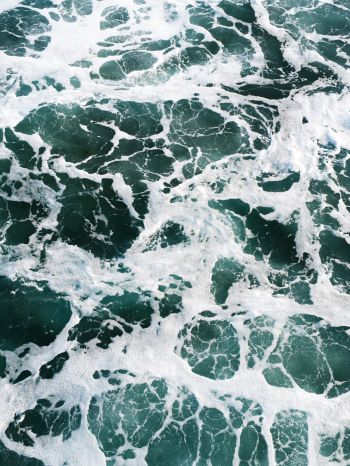 sea foam, sea Wallpaper 1668x2224