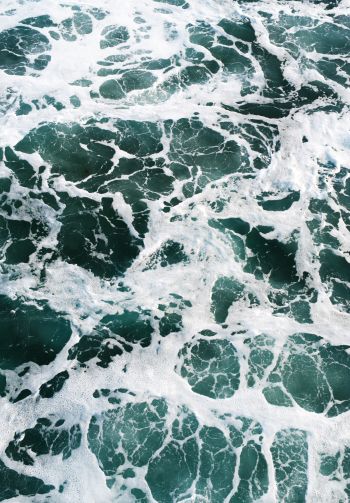 sea foam, sea Wallpaper 1640x2360
