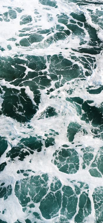 sea foam, sea Wallpaper 1242x2688