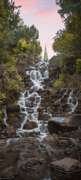 waterfall, sad, stream Wallpaper 1080x2400