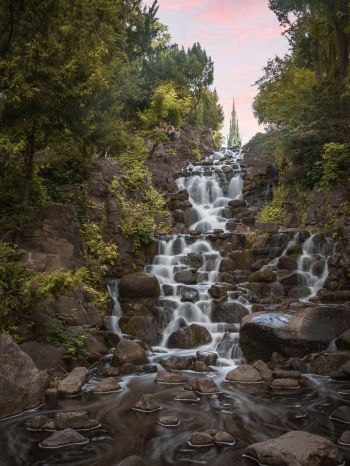 waterfall, sad, stream Wallpaper 1668x2224