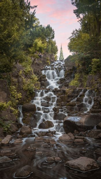 waterfall, sad, stream Wallpaper 640x1136