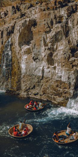 river, India, travel, mountains, river rafting Wallpaper 720x1440