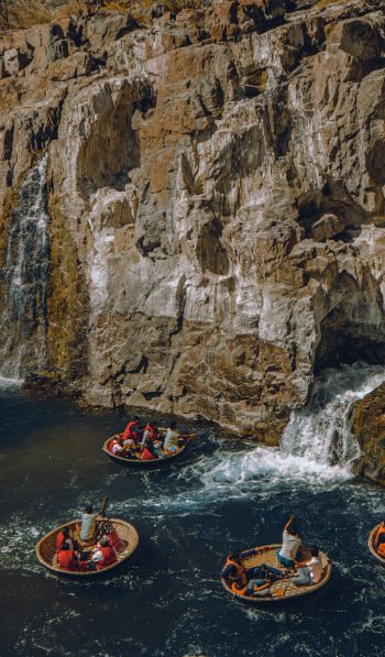river, India, travel, mountains, river rafting Wallpaper 600x1024