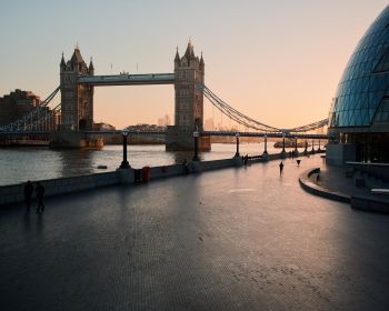 Обои 1280x1024 Тауэрский мост, Лондон, Великобритания, городская жизнь, река