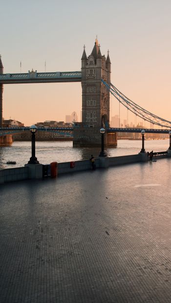 Обои 640x1136 Тауэрский мост, Лондон, Великобритания, городская жизнь, река