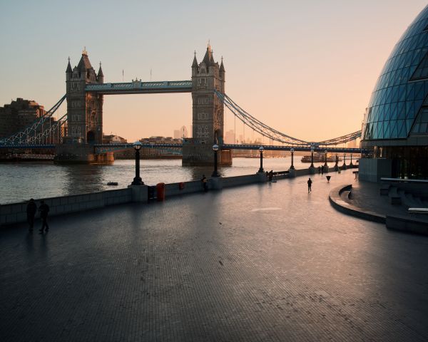 Обои 1280x1024 Тауэрский мост, Лондон, Великобритания, городская жизнь, река