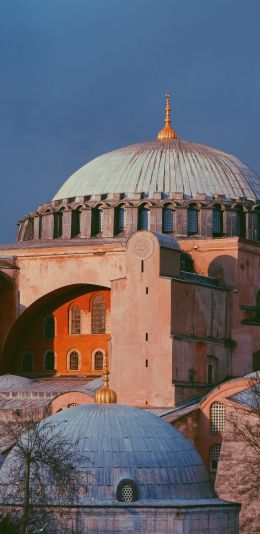 Обои 1080x2220 Собор Святой Софии, Фатих, Турция, достопримечательности, исламская архитектура