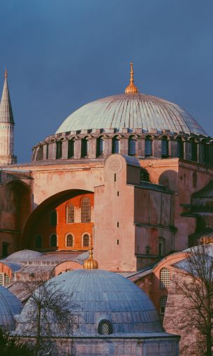 Обои 1200x2000 Собор Святой Софии, Фатих, Турция, достопримечательности, исламская архитектура