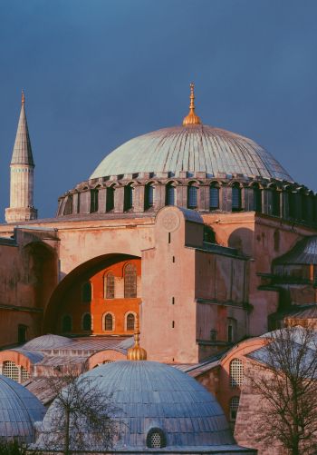 Обои 1668x2388 Собор Святой Софии, Фатих, Турция, достопримечательности, исламская архитектура