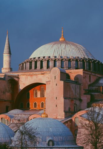 Обои 1640x2360 Собор Святой Софии, Фатих, Турция, достопримечательности, исламская архитектура