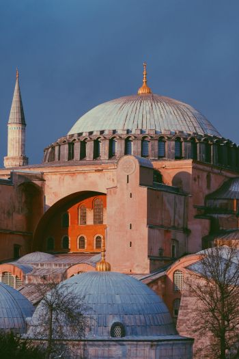 Обои 640x960 Собор Святой Софии, Фатих, Турция, достопримечательности, исламская архитектура