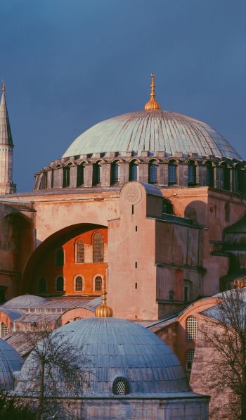 Обои 600x1024 Собор Святой Софии, Фатих, Турция, достопримечательности, исламская архитектура