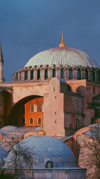 Обои 640x1136 Собор Святой Софии, Фатих, Турция, достопримечательности, исламская архитектура