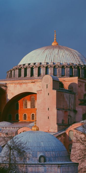 Обои 720x1440 Собор Святой Софии, Фатих, Турция, достопримечательности, исламская архитектура