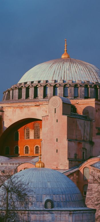 Обои 1080x2400 Собор Святой Софии, Фатих, Турция, достопримечательности, исламская архитектура