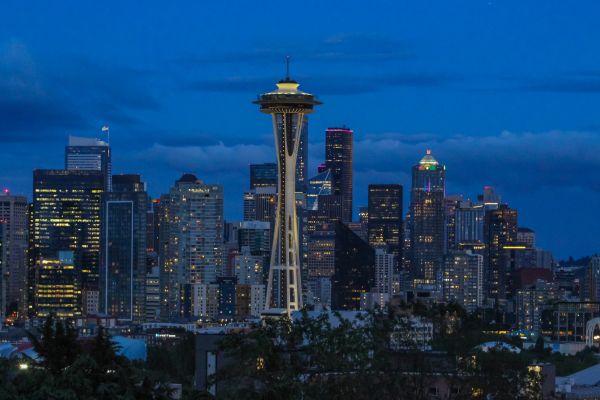 Seattle, Washington, USA, skyscrapers, glass Wallpaper 4611x3074