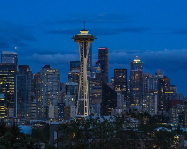 Seattle, Washington, USA, skyscrapers, glass Wallpaper 1280x1024
