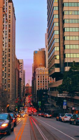 San Francisco, California, USA, skyscrapers, construction Wallpaper 640x1136