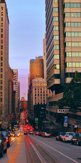 San Francisco, California, USA, skyscrapers, construction Wallpaper 720x1440