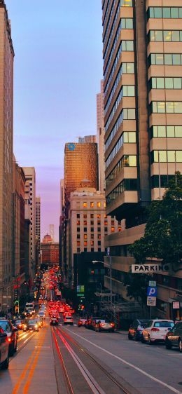 San Francisco, California, USA, skyscrapers, construction Wallpaper 1125x2436