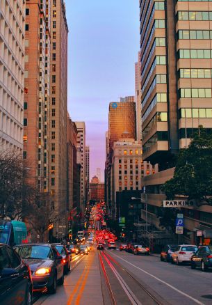 San Francisco, California, USA, skyscrapers, construction Wallpaper 1640x2360