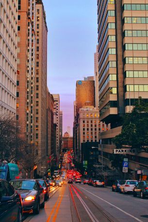 San Francisco, California, USA, skyscrapers, construction Wallpaper 640x960