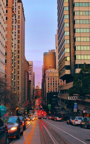 San Francisco, California, USA, skyscrapers, construction Wallpaper 1752x2800