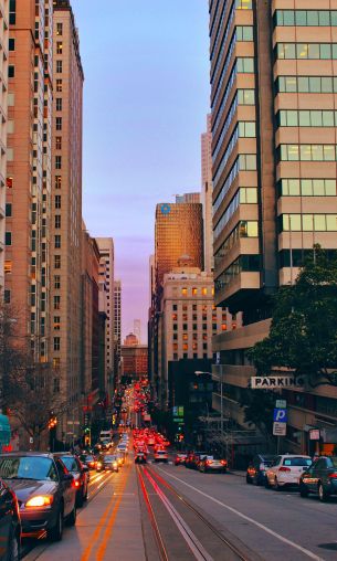 San Francisco, California, USA, skyscrapers, construction Wallpaper 1200x2000