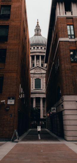 London, Great Britain, street photography, construction Wallpaper 1080x2280